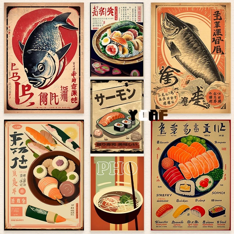 Vintage Japanese Food Poster C - Japanese Food Lifestyle 评论和价格