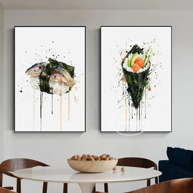 Watercolor Japanese Food Eel S - Japanese Food Lifestyle 评论和价格